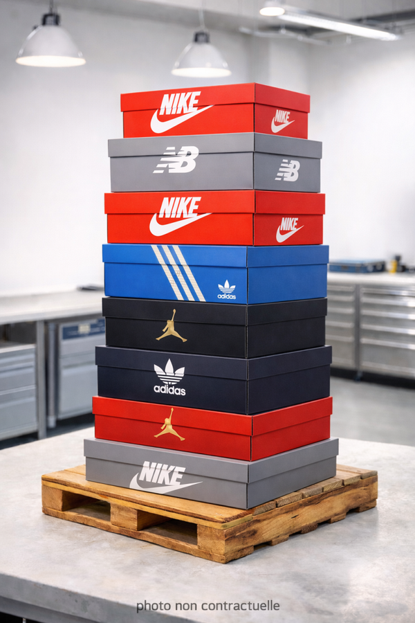 Box lot 10 paires de basket de marques neuf