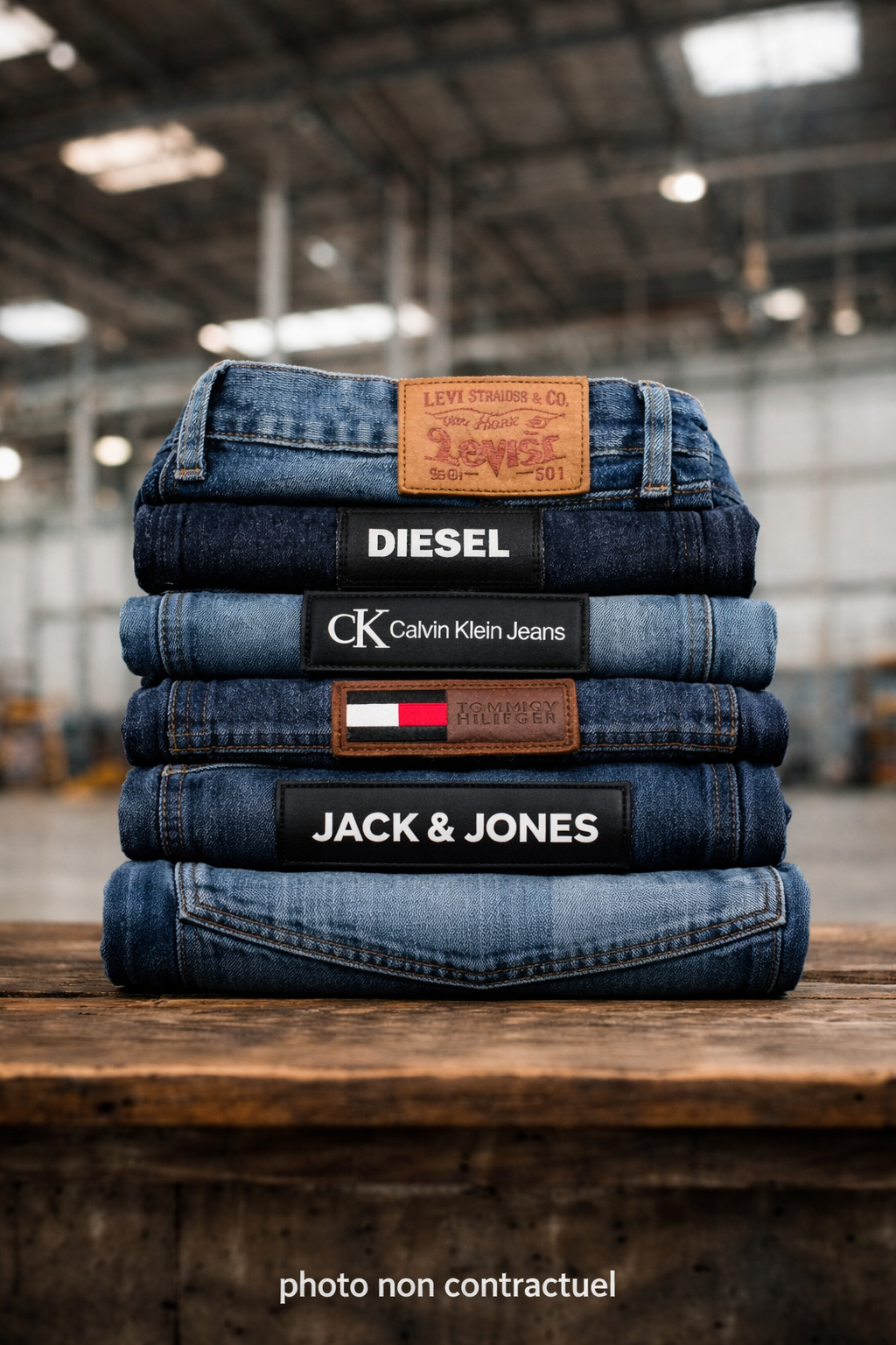 Box lot 5 Jeans de marques de grade A à neuf et authentique