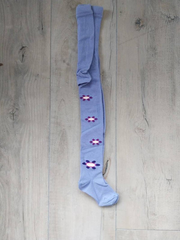 Maillot Girl Tights lila bloemenpatroon maat 92-98