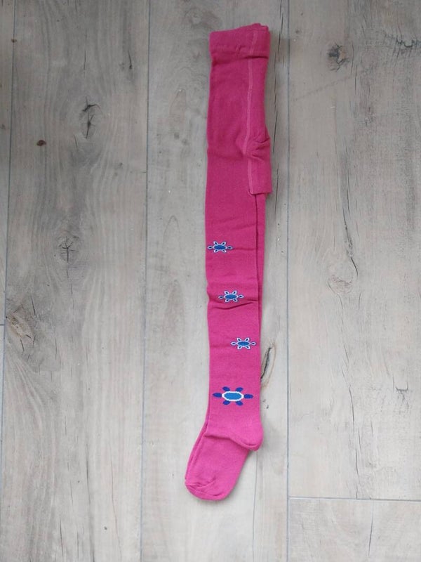 Maillot Girl Tights roze bloemenpatroon maat 92-98