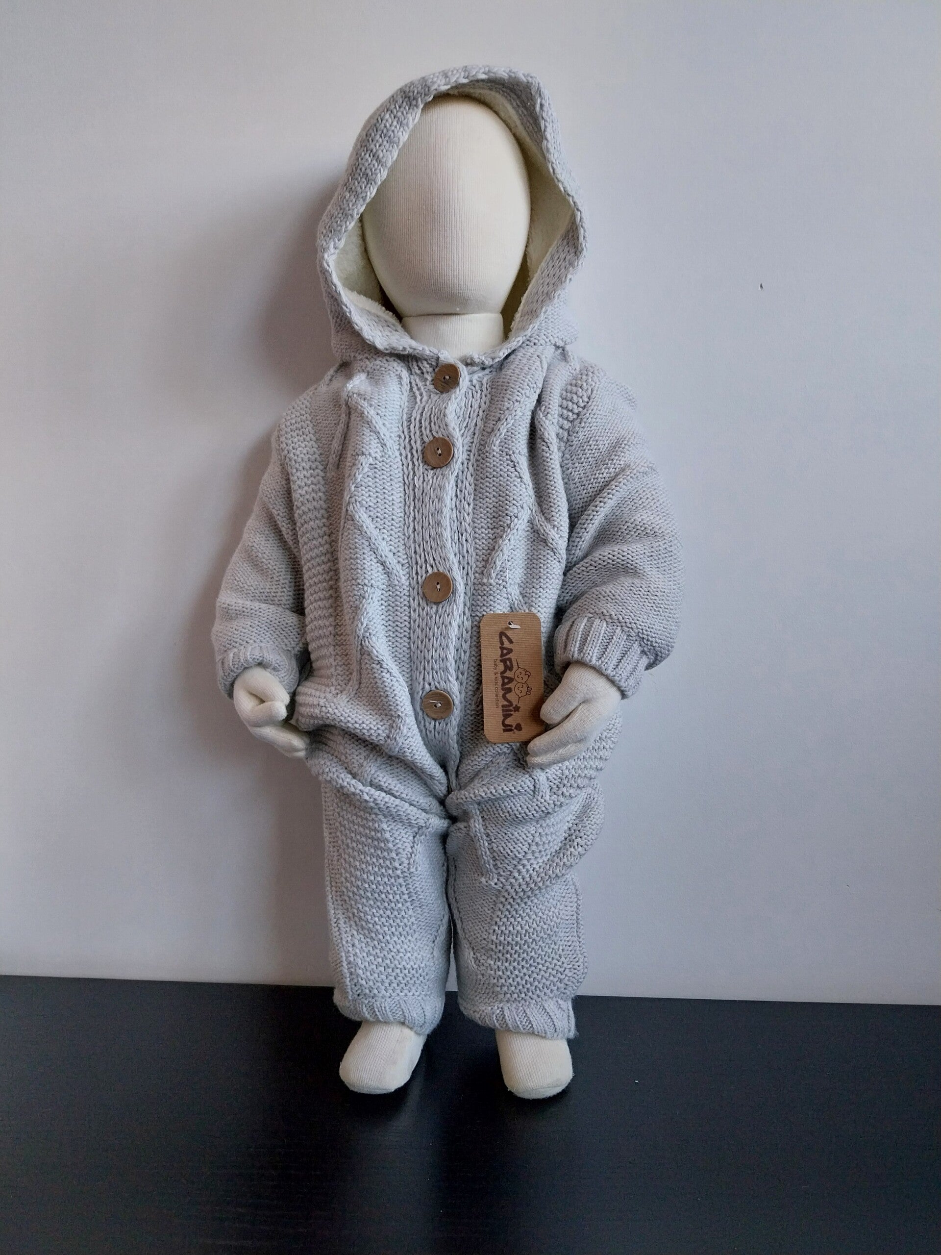 Boxpakje Caramini Knitwear gevoerd grijs nr. 1