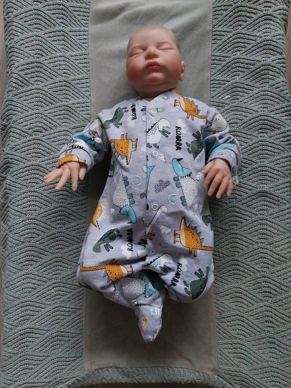 Boxpakje grijs met dino's 0-3 maanden