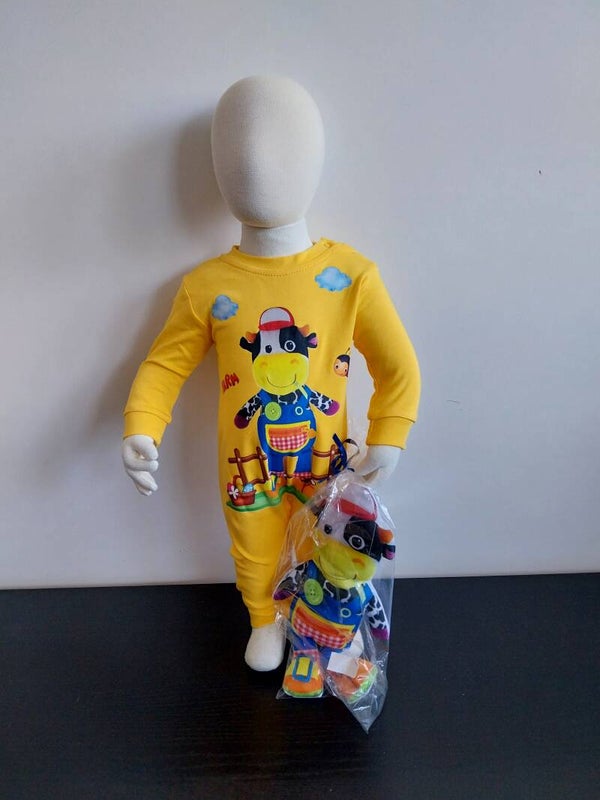 Boxpakje Rasiya farm geel met knuffeltje