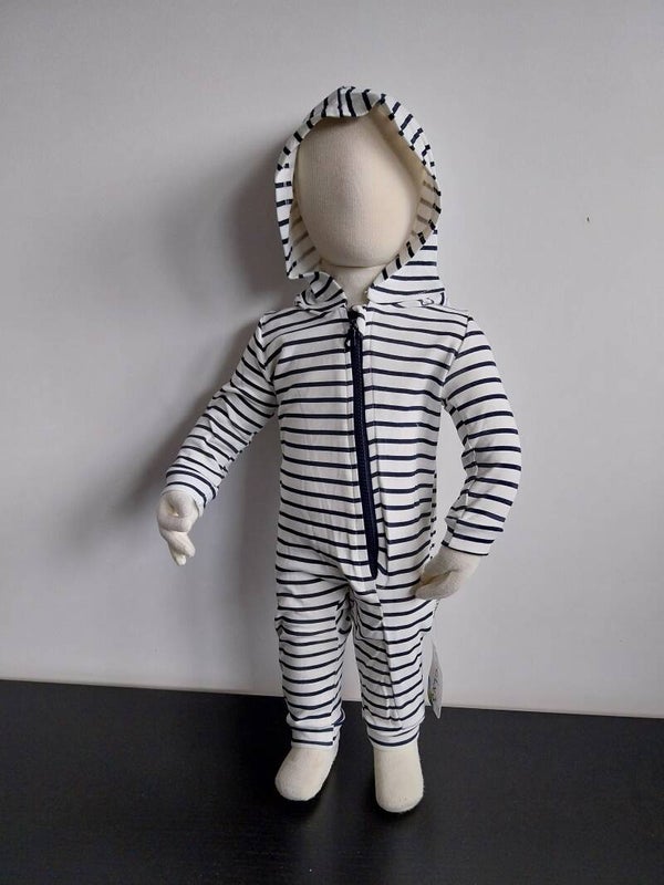 Boxpakje Necix's blauw gestreept blauwe rits