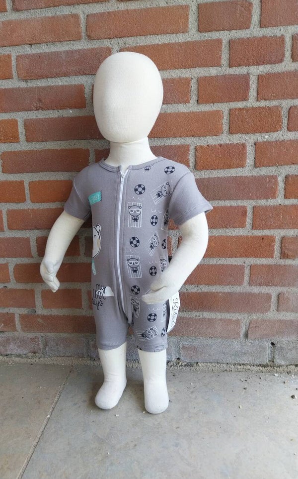Playsuit Kidex's donker grijs