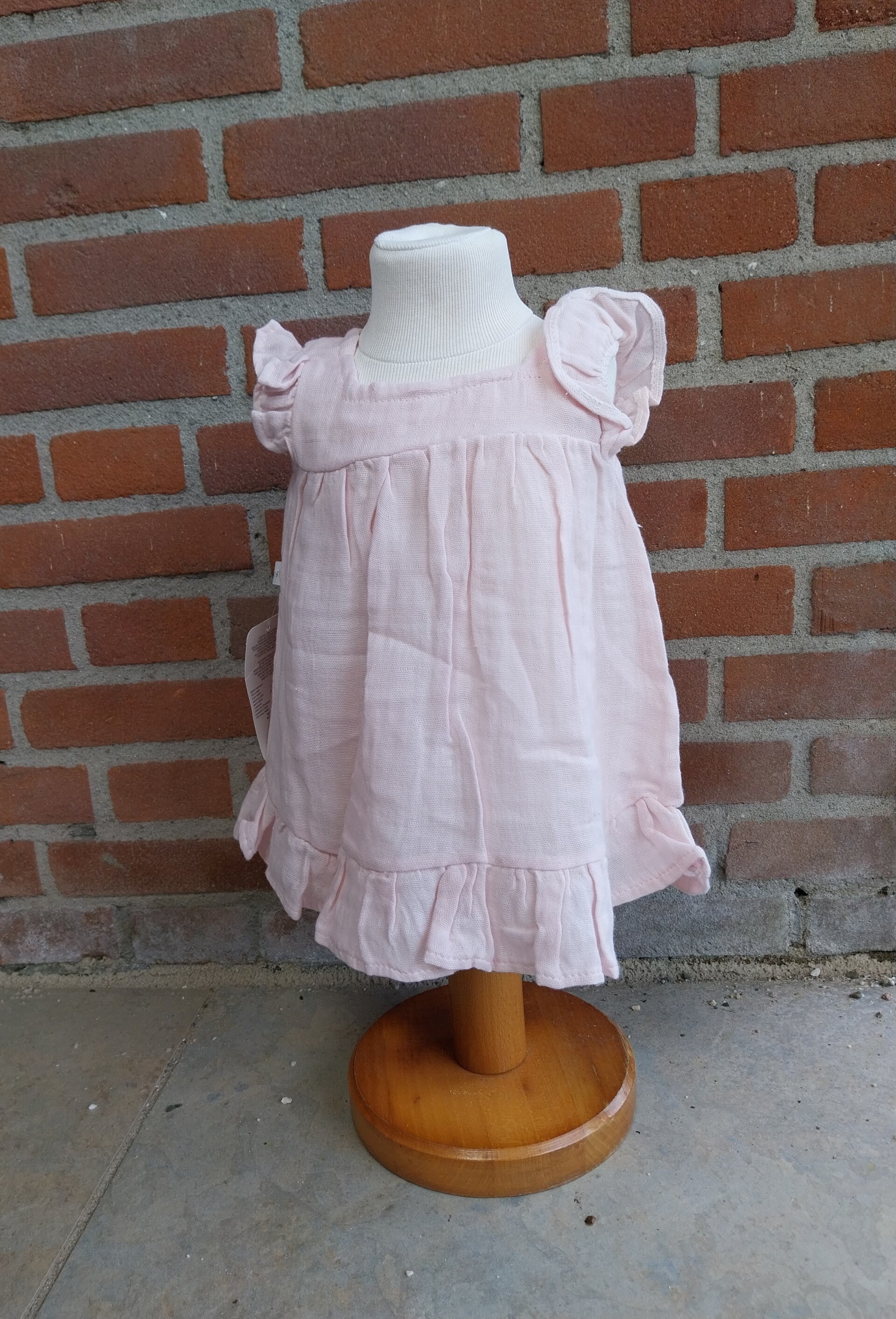 Jurk BerCan licht roze maat 3-6 Maanden