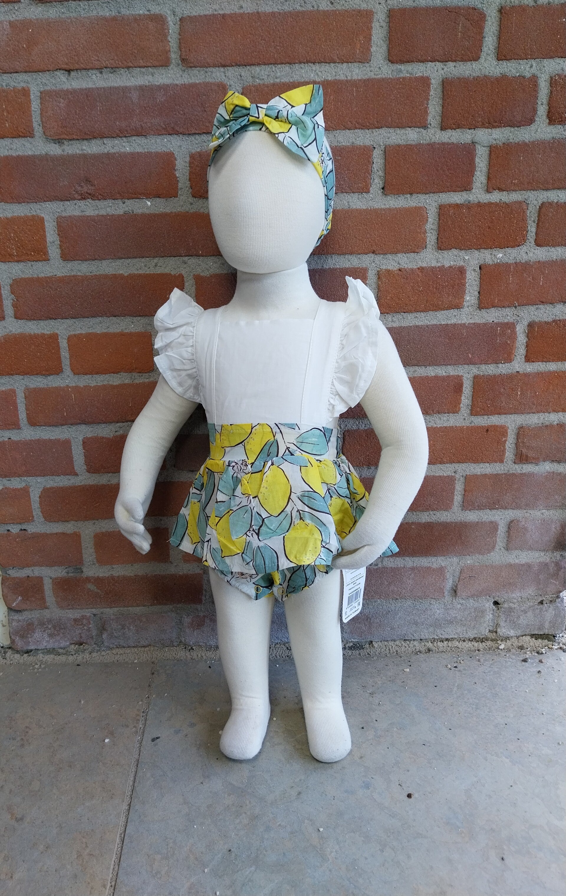 Romperjurkje/sunsuit Necix' met haarband maat 62