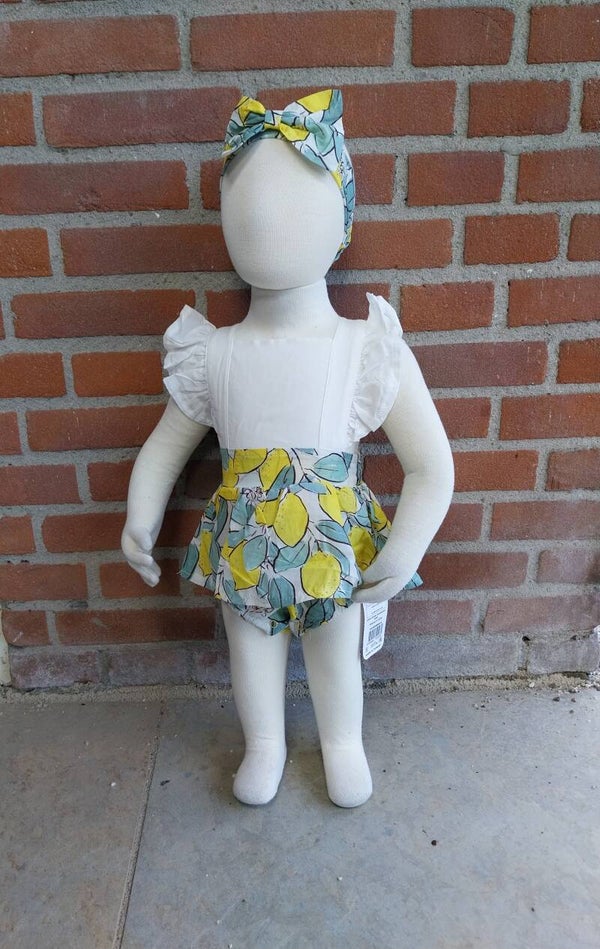 Romperjurkje/sunsuit Necix' met haarband maat 62