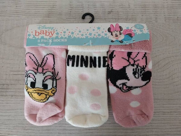 Disney Baby Sokjes 3-pack Minnie en Katrien Maat 16-22