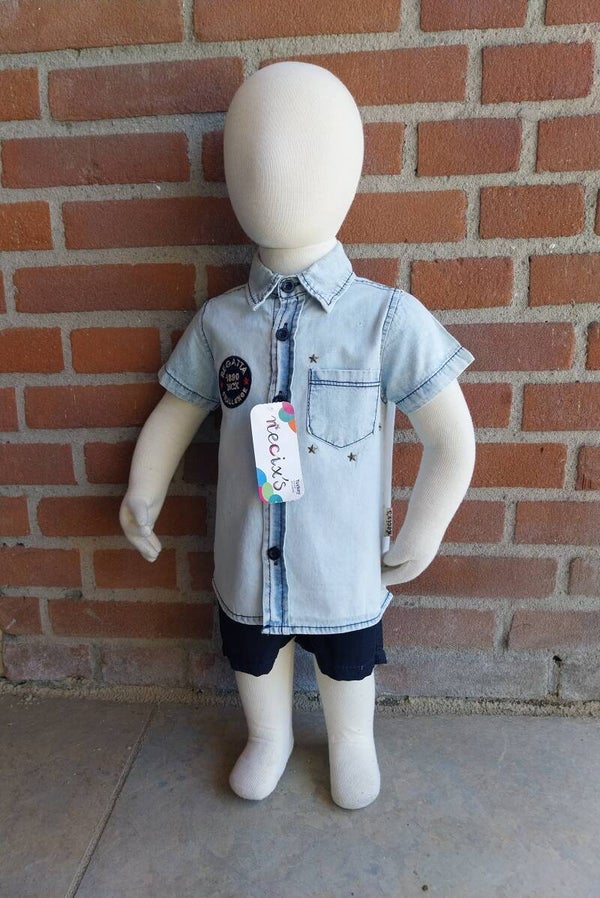 2 Delige zomerset Necix;s lichtblauw 3-6 maanden