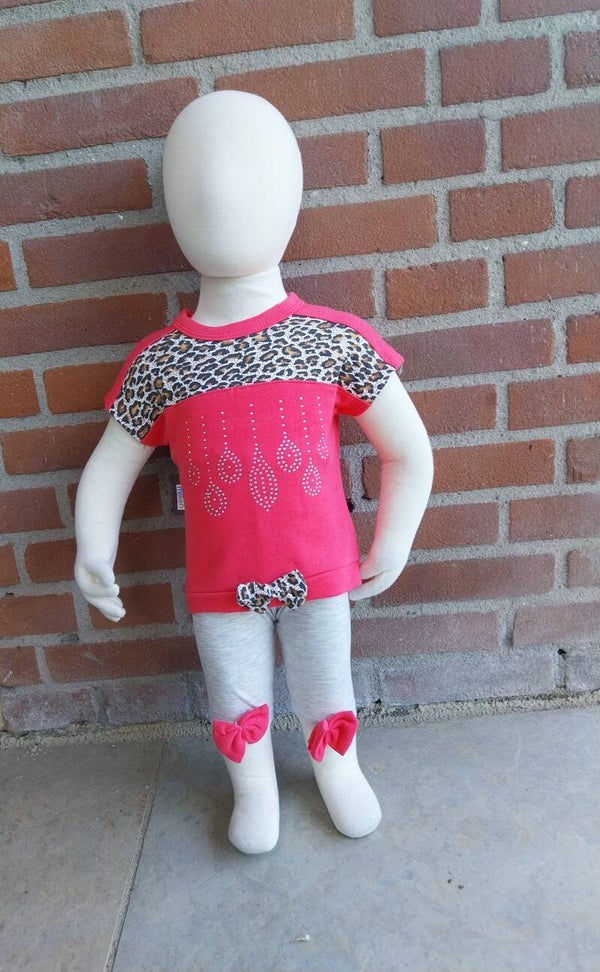 2 Delige set Million donker roze maat 62 NIEUW