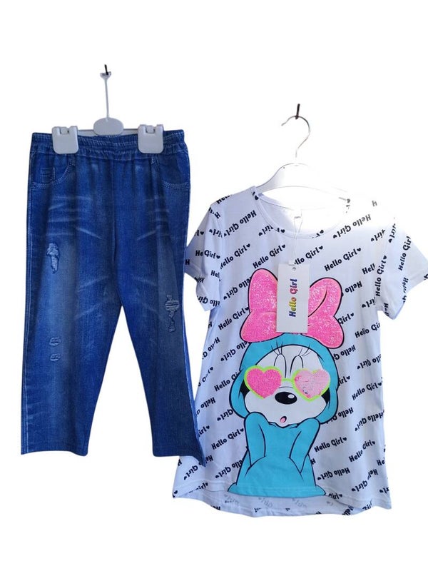 2 Delige set Hello Girl wit Minnie Mouse