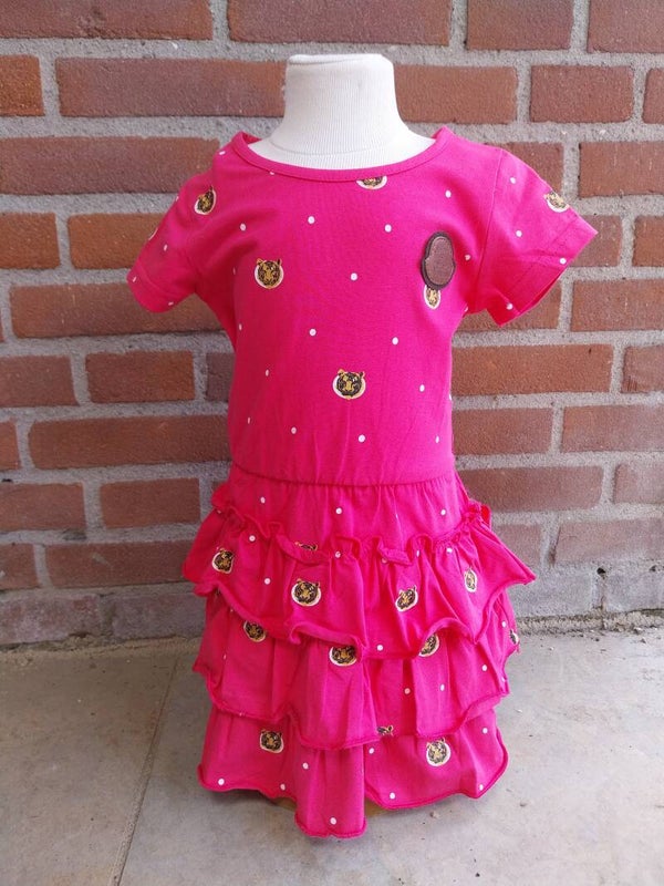 Jurk Squared and Cubed tijger roze maat 92 NIEUW