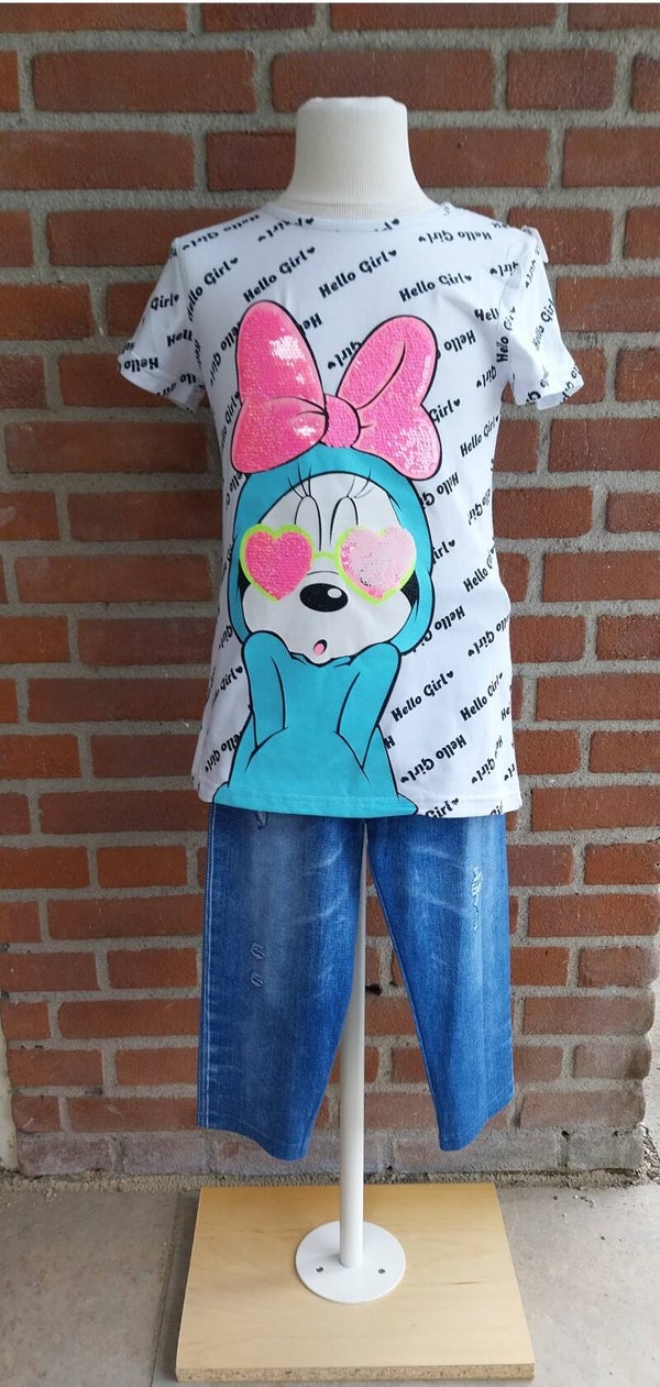 2 Delige set Hello Girl wit Minnie Mouse