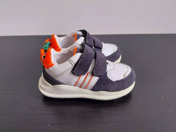 Sneaker Wit/donkerblauw/oranje maat 20