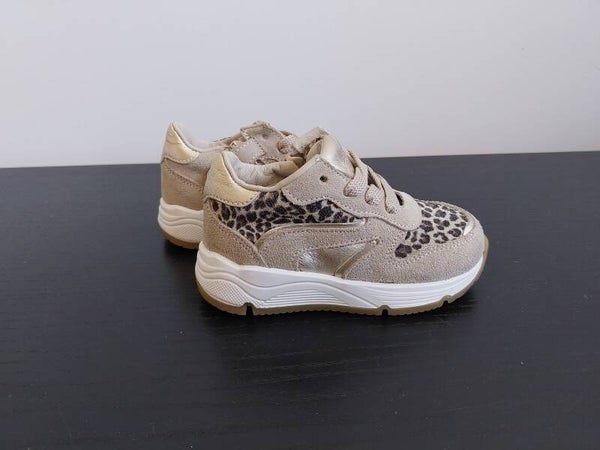 Sneaker/Runner Pinocchio beige/panter maat 20