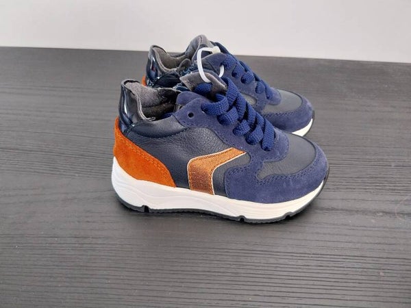 Sneaker Pinocchio donkerblauw/oranje maat 20