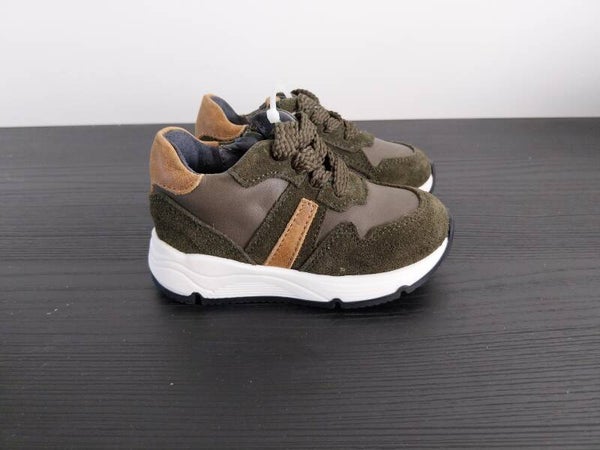 Sneaker Pinocchio donkergroen/cognac maat 20