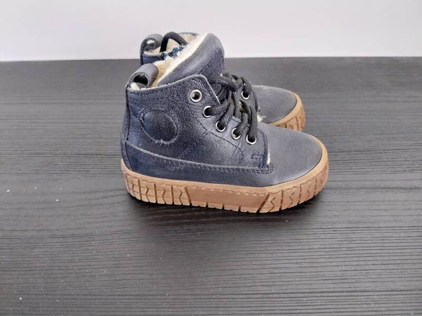 Bootie Pinocchio halfhoog donkerblauw gevoerd maat 20 NIEUW