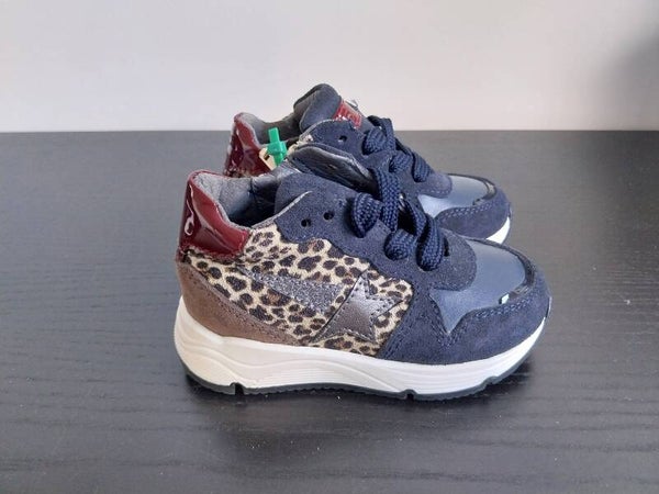 Sneaker Pinocchio donkerblauw panterprint Maat 20 NIEUW