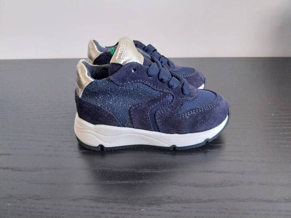 Sneaker Pinocchio donkerblauw met glitters Maat 20