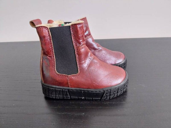 Bootie Pinocchio bordeaux rood gevoerd maat 20 NIEUW