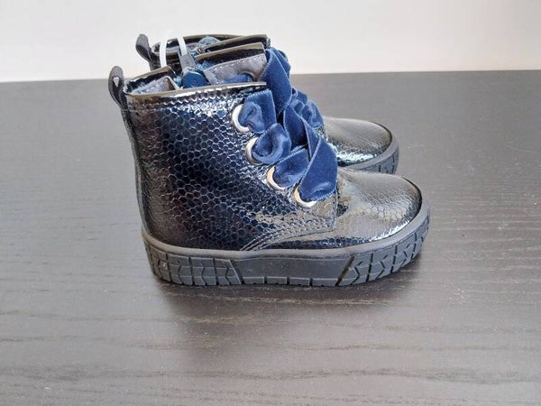 Bootie Pinocchio donkerblauw slangenprintje maat 20 NIEUW