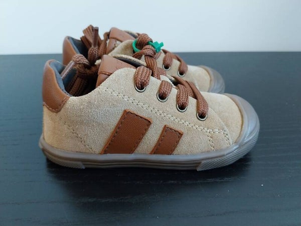 Sneaker Pinocchio beige/bruin first steps maat 21