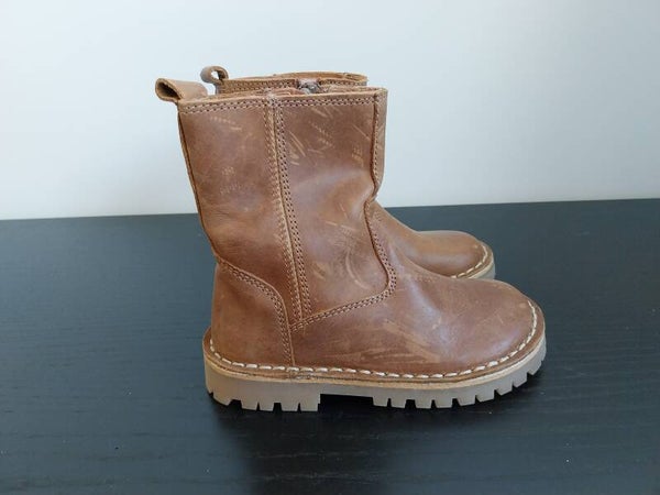Stoere Leren Boots / Kinderlaarsjes (Unisex) - Maat 24