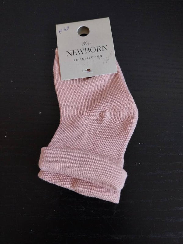 Z8 The Newborn babysokjes effen oud roze 0-3 maanden