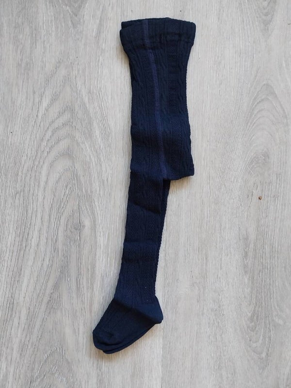 Waals donkerblauwe maillot met kabelpatroon maat 56-62