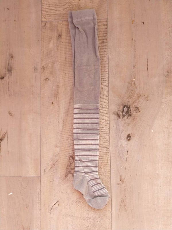 Maillot Heystee Babymoon grijs taupe streep maat 86