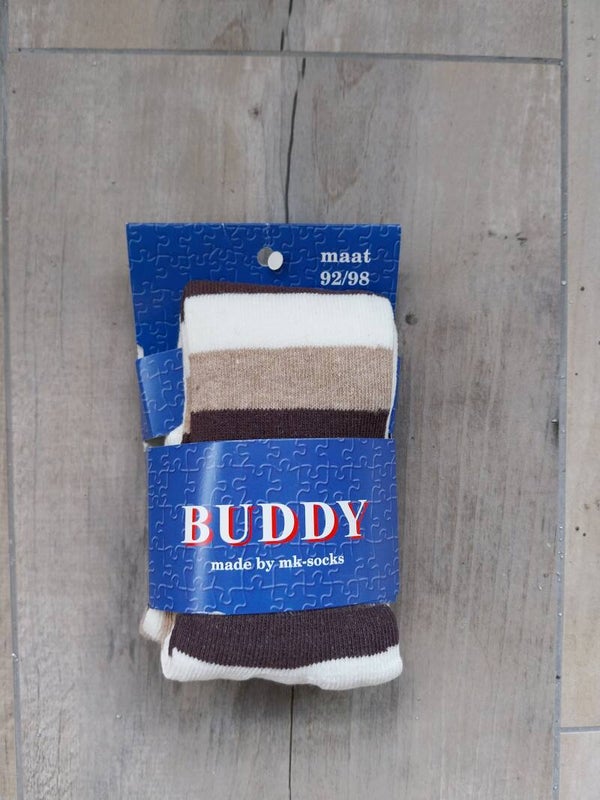 Maillot Buddy gestreept beige bruin 92-98