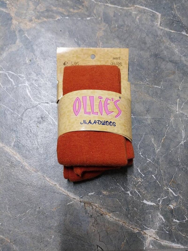 Maillot Ollie´s roestbruin/oranje naadloos maat 92-98 NIEUW