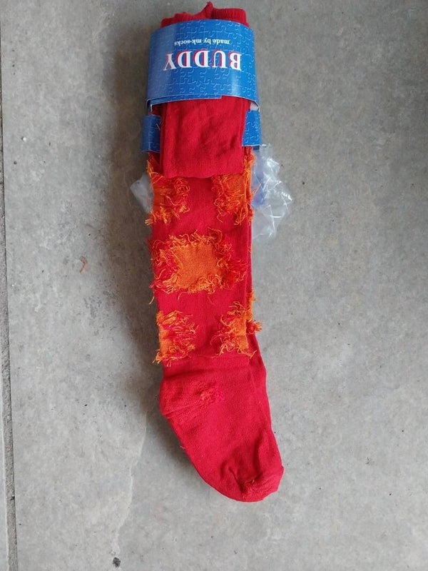 Maillot Buddy rood/oranje maat 104-110