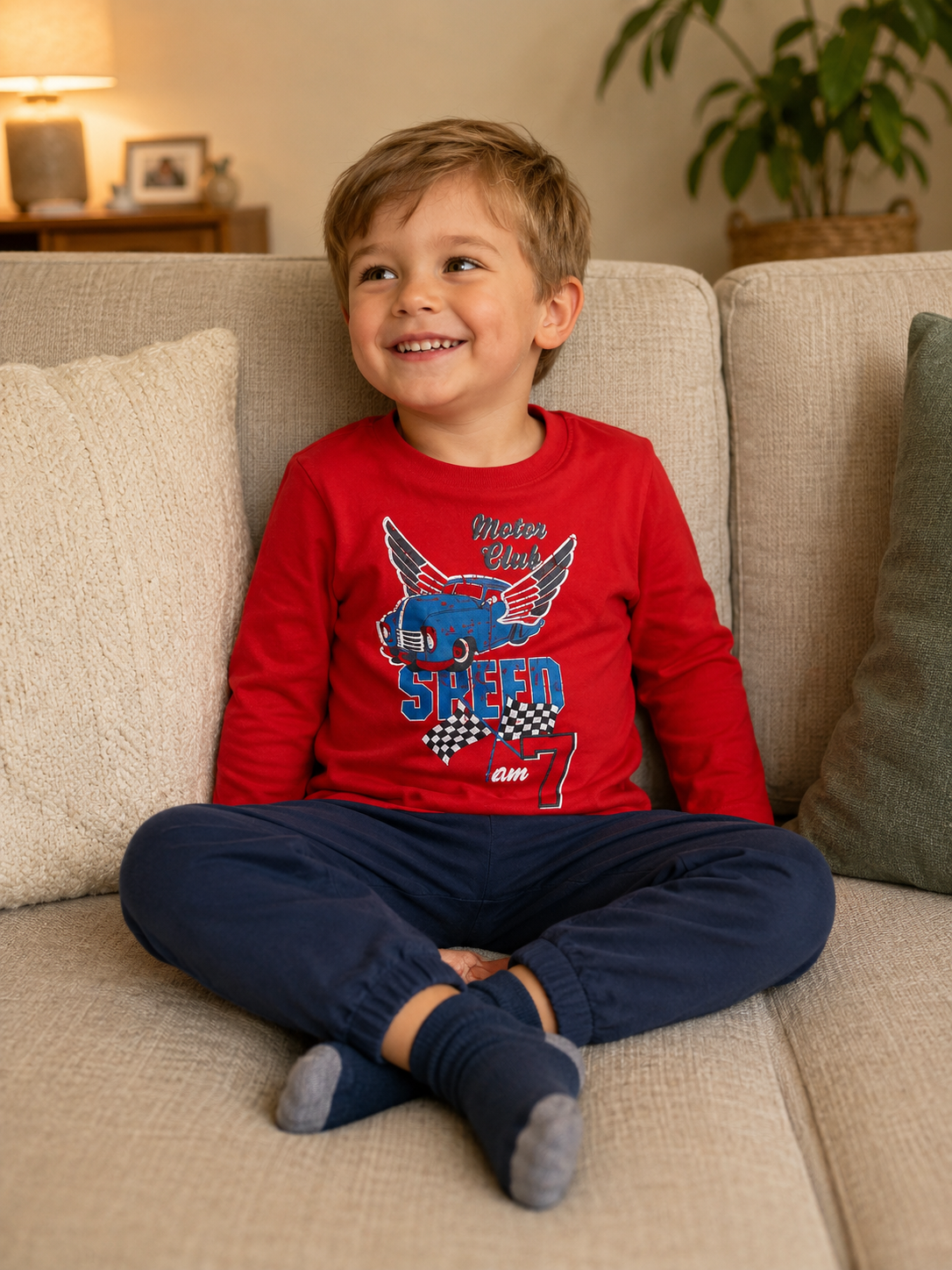 Pyjama Lupilu Motor Club maat 98-104