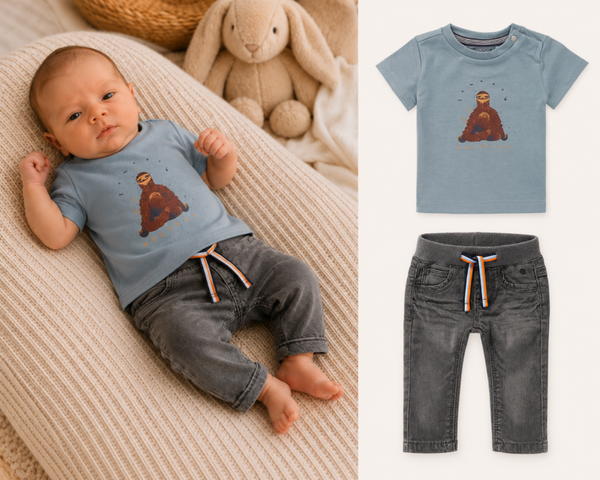 Set Noppies jeans broek Navoi en t-shirt Hirosaki maat 56