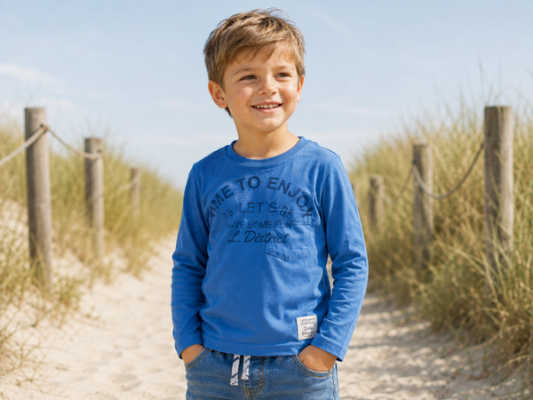 Longsleeve Little District blauw