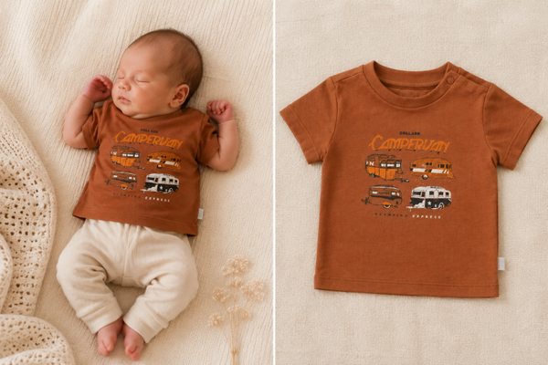 T-Shirt Noppies Huaian Caramel Brown Maat 56