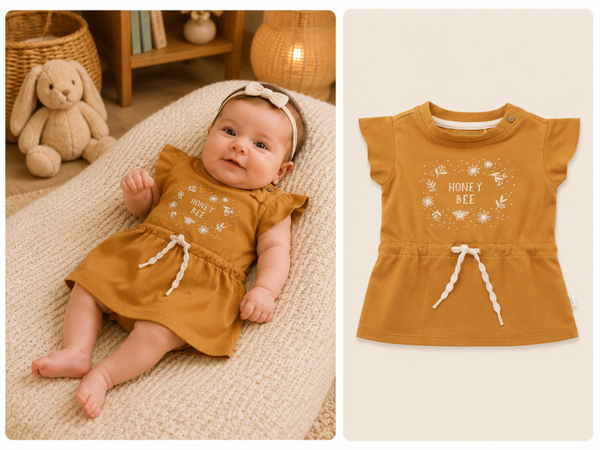 Jurk Noppies Alicante Amber Gold maat 56 NIEUW