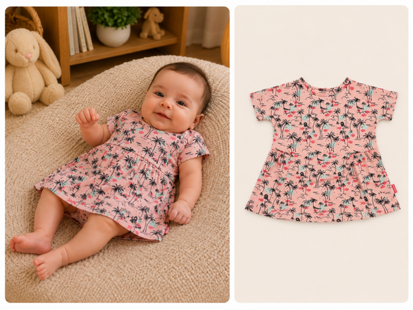 Jurk Noppies Claiborne Impatiens Pink maat 56