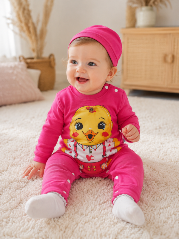 Boxpakje Eren Baby roze met knuffeltje maat 74