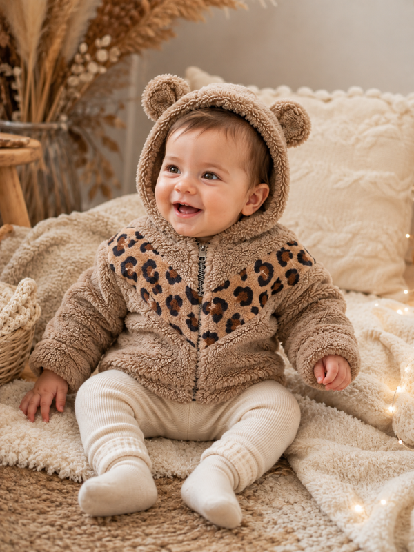 Hoodie Chicaprie bruin teddy