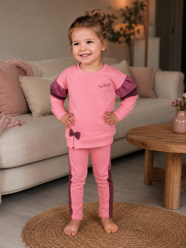 2 Delige set 4President roze/paars maat 98