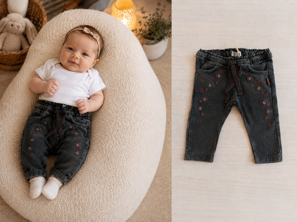 Broek Noppies Scotia Greay Denim maat 56 NIEUW