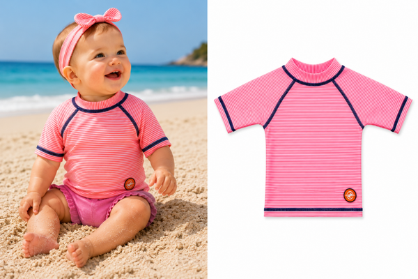 Zwemshirt UV shirt Zee & Zo Sunflower Coral Stripe maat 74 NIEUW