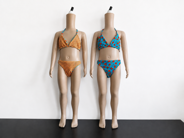 Bikini Zee&Zo meisjes omkeerbaar blauw oranje maat 152