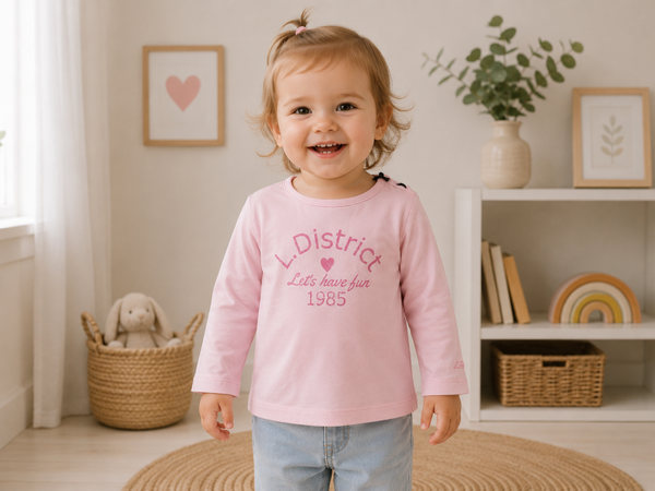 Longleeve Little District licht roze