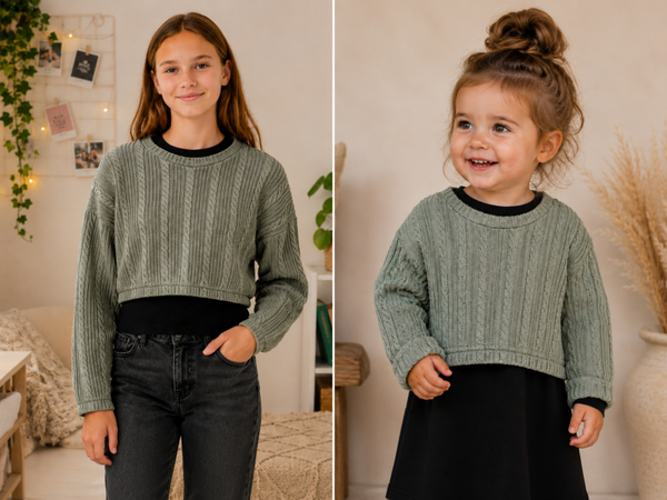 Trui groen kort model