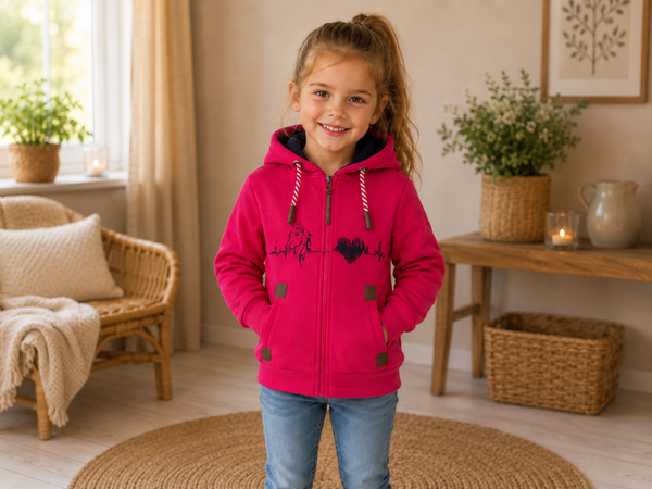 Vest Squared and Cubed roze met paard maat 104